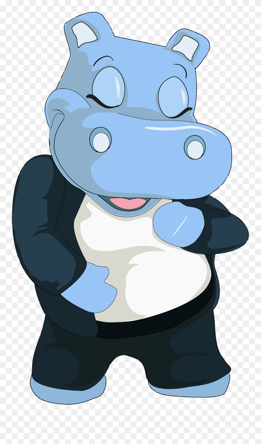 Anthropomorphic Hippo Clipart