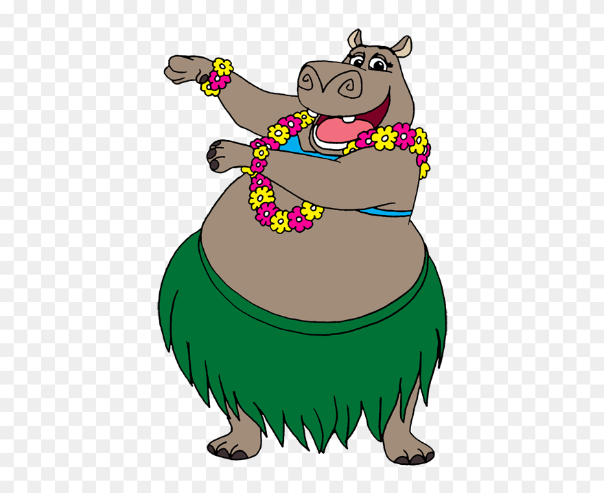 Hippo Clipart Gloria, Hippo Gloria Transparent Free - Hippo Doing The Hula - Png Download