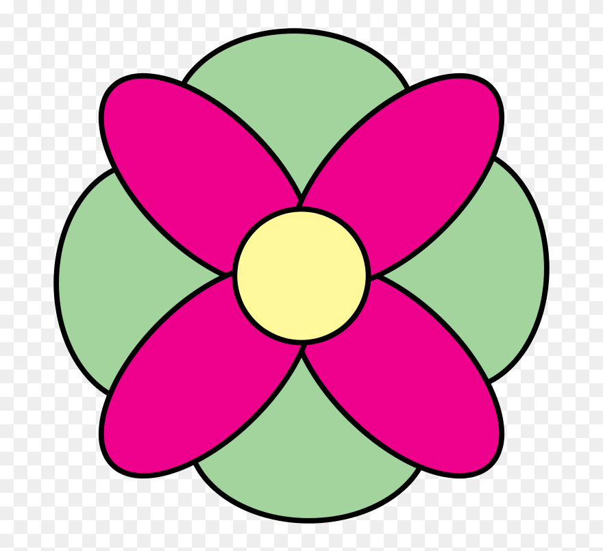 Four Petal Flower Clip Art Cliparts - Clip Art - Png Download