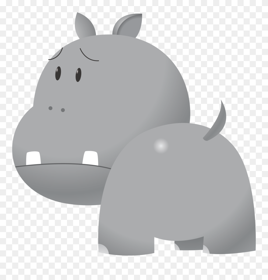 Hippo Clipart Pink Hippo - Png Download