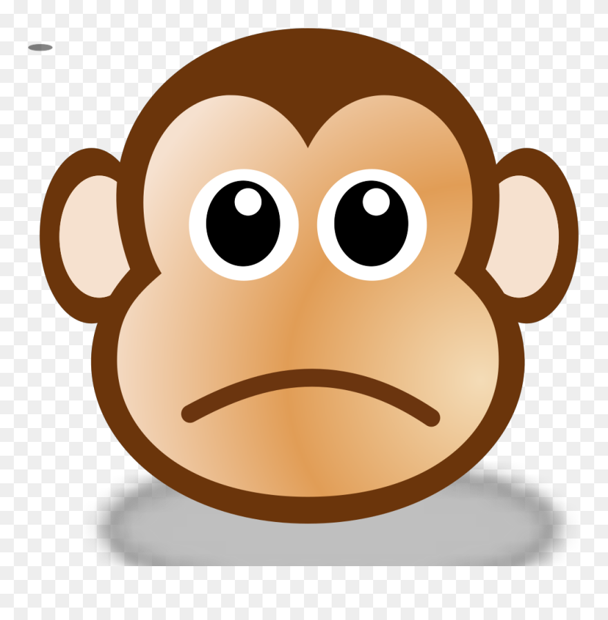 Sad Monkey Face 3 Png Icons - Easy Cartoon Monkey Face Clipart