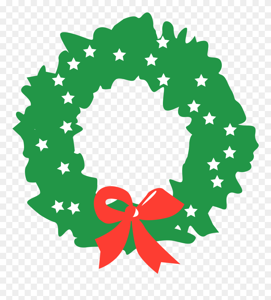 Grinch Clipart Wreath, Grinch Wreath Transparent Free - Christmas Wreath Silhouette Png