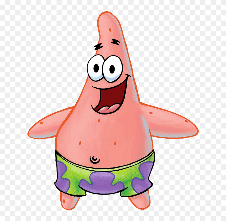 Patrick Star Clipart Black And White Banner Library - Patrick Star - Png Download