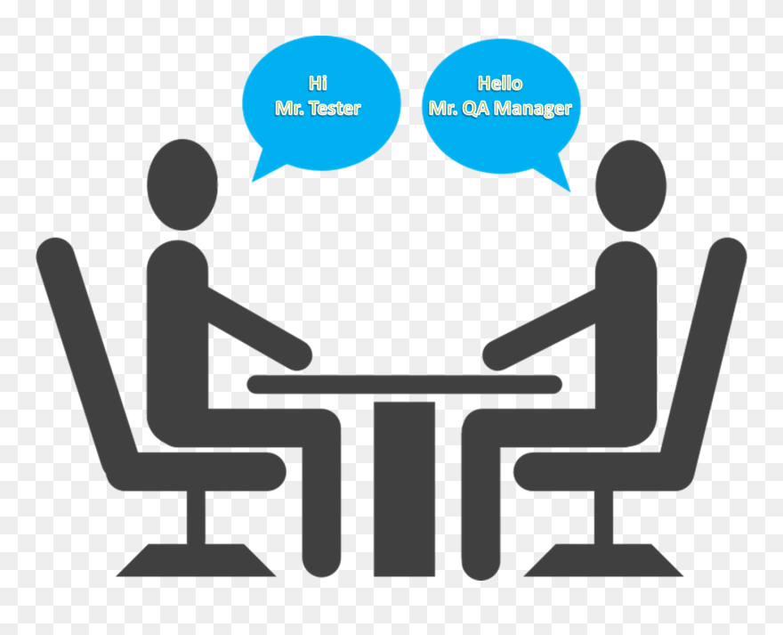 Interview With Tux Symbol Vector Image - Interview Clipart - Png Download