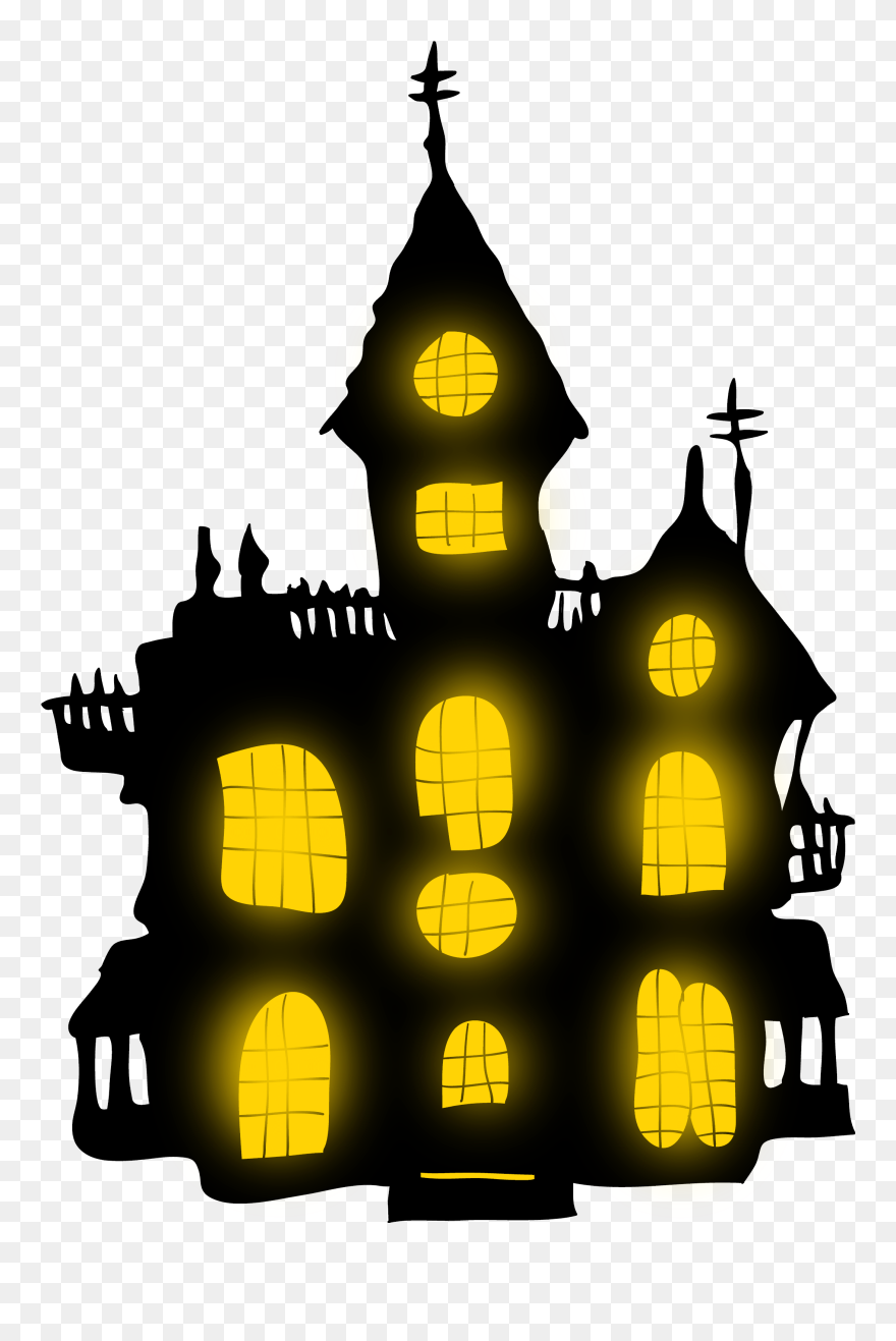 Halloween Haunted House Haunted Attraction Clip Art - Transparent Haunted House Clipart - Png Download