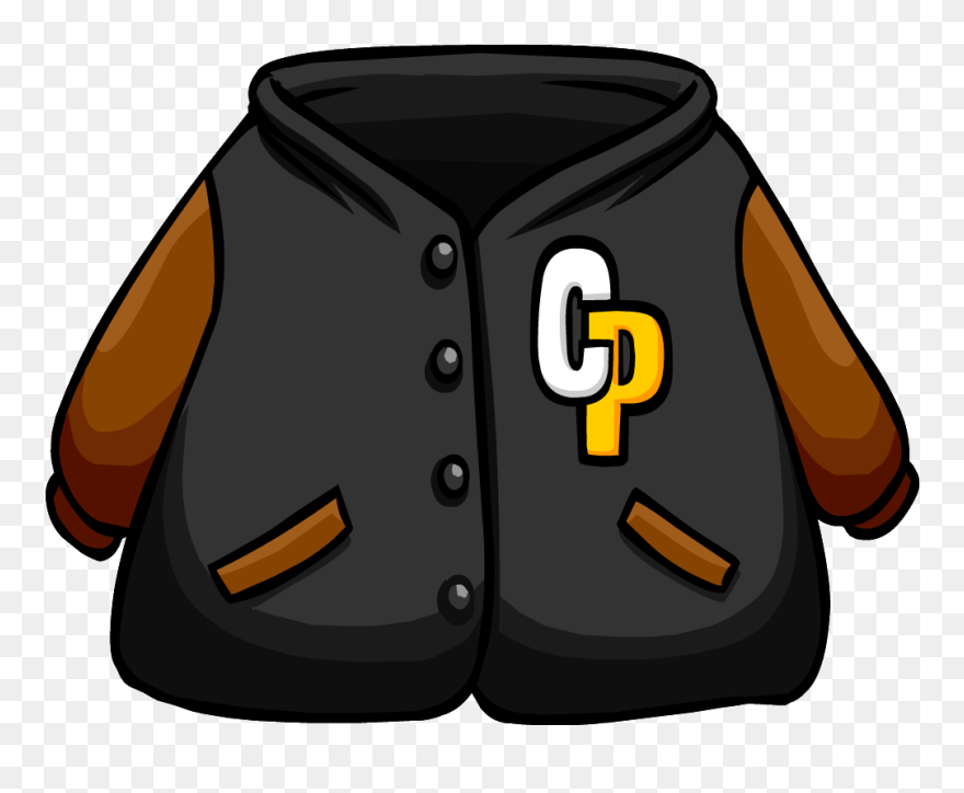 Coat Clipart Letterman Jacket - Club Penguin Jacket - Png Download