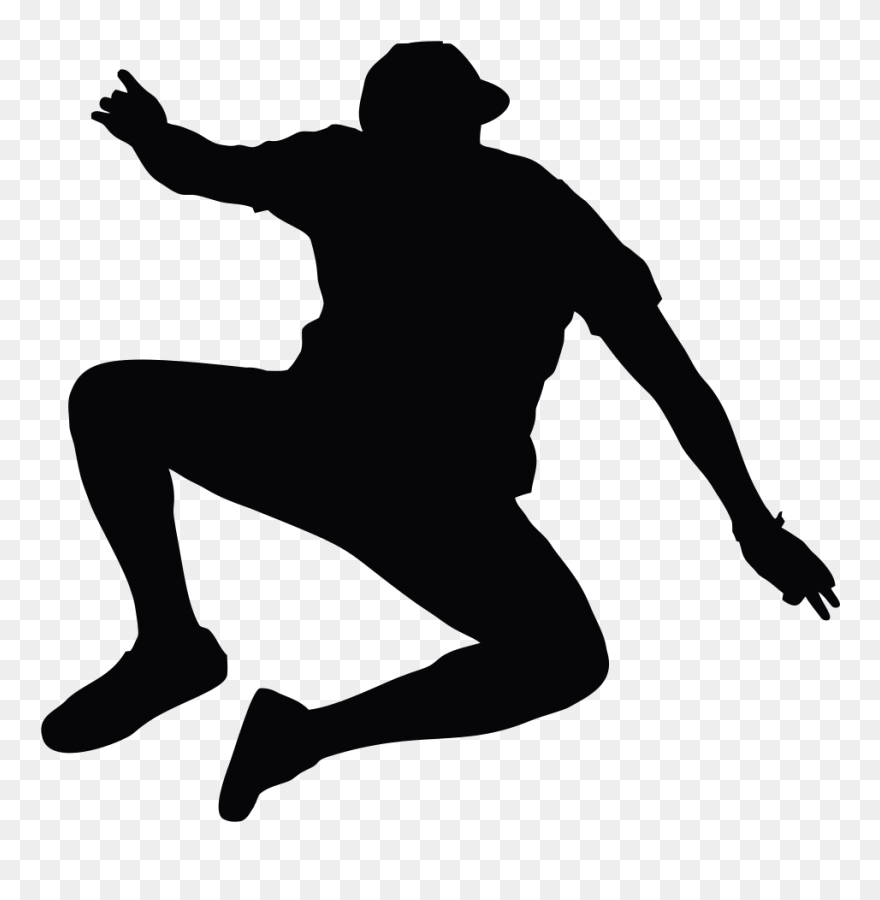 A Man Jumping Clipart Svg Free Stock Onlinelabels Clip - Jumping Silhouette Png Transparent Png