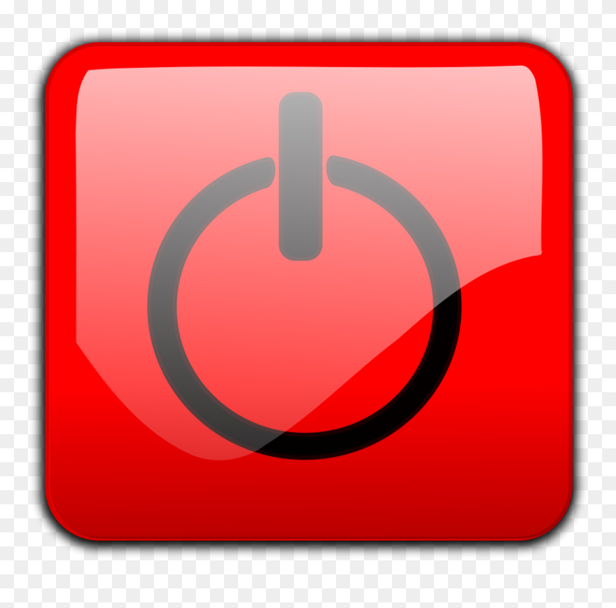 Shut Down Button Clipart, Vector Clip Art Online, Royalty - Tottenham Court Road - Png Download