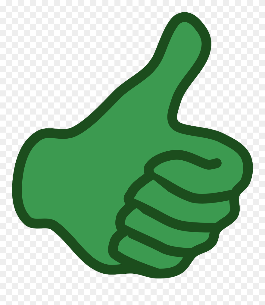 Thumbs Up Clipart - Green Thumbs Up Clip Art - Png Download