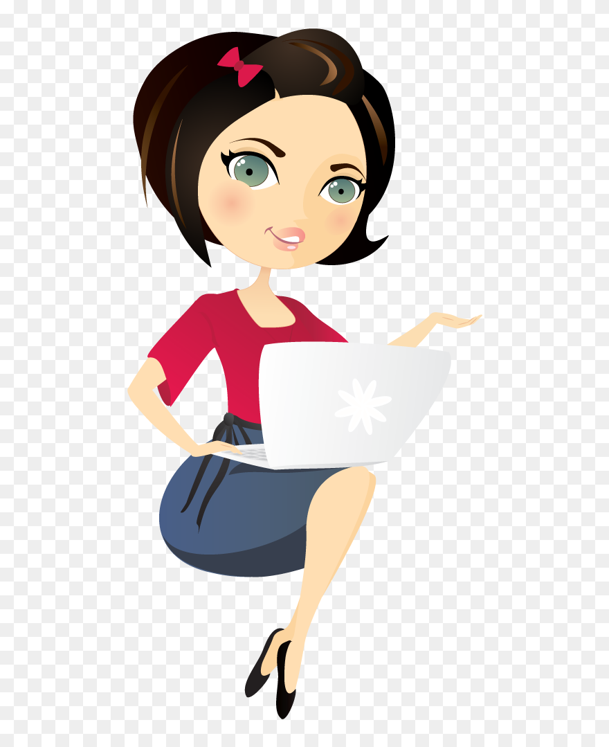 Girls Clipart Laptop - Spa Day Clip Art Png Transparent Png