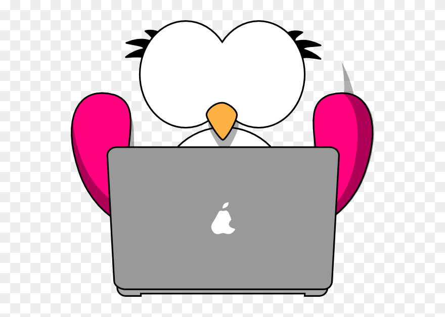 Laptop Back View Vector Clipart
