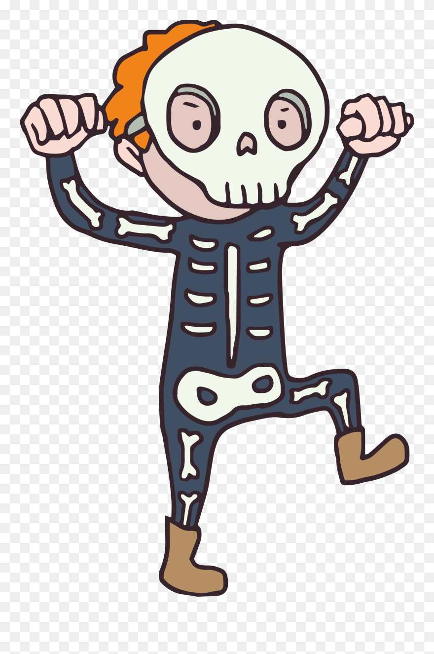 Scared Baseball Clipart Png Free Stock Cartoon Skeleton - Transparent Skeleton Cartoon Hd