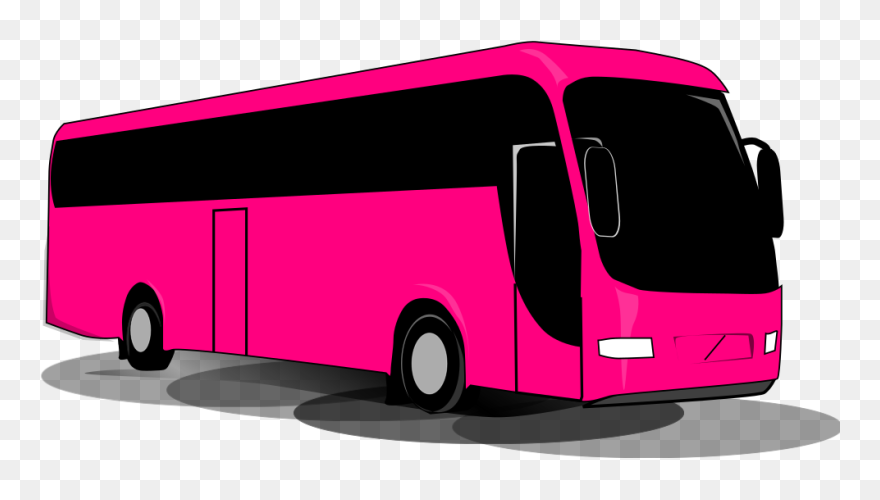 Travel Trip Bus Svg Clip Arts - Pink Bus In Savvy Boook - Png Download