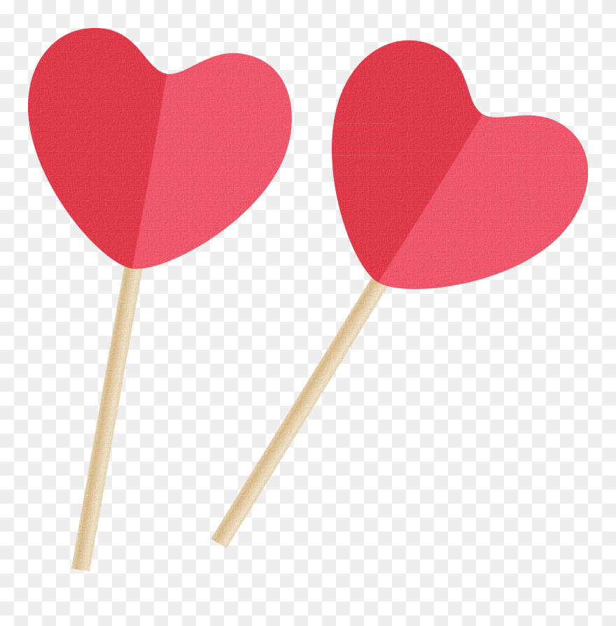 Lollipop Heart Transparent & Png Clipart Free Download - Heart Shaped Lollipop Clipart