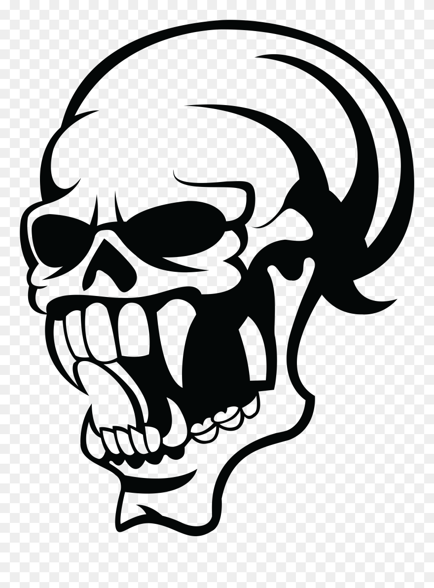 Skull Calavera Clip Art - Tribal Tengkorak - Png Download