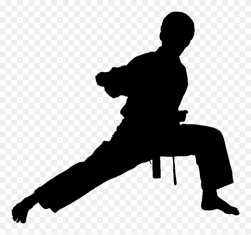 Chinese Martial Arts Karate Wall Decal Taekwondo - Karate Stencil Clipart