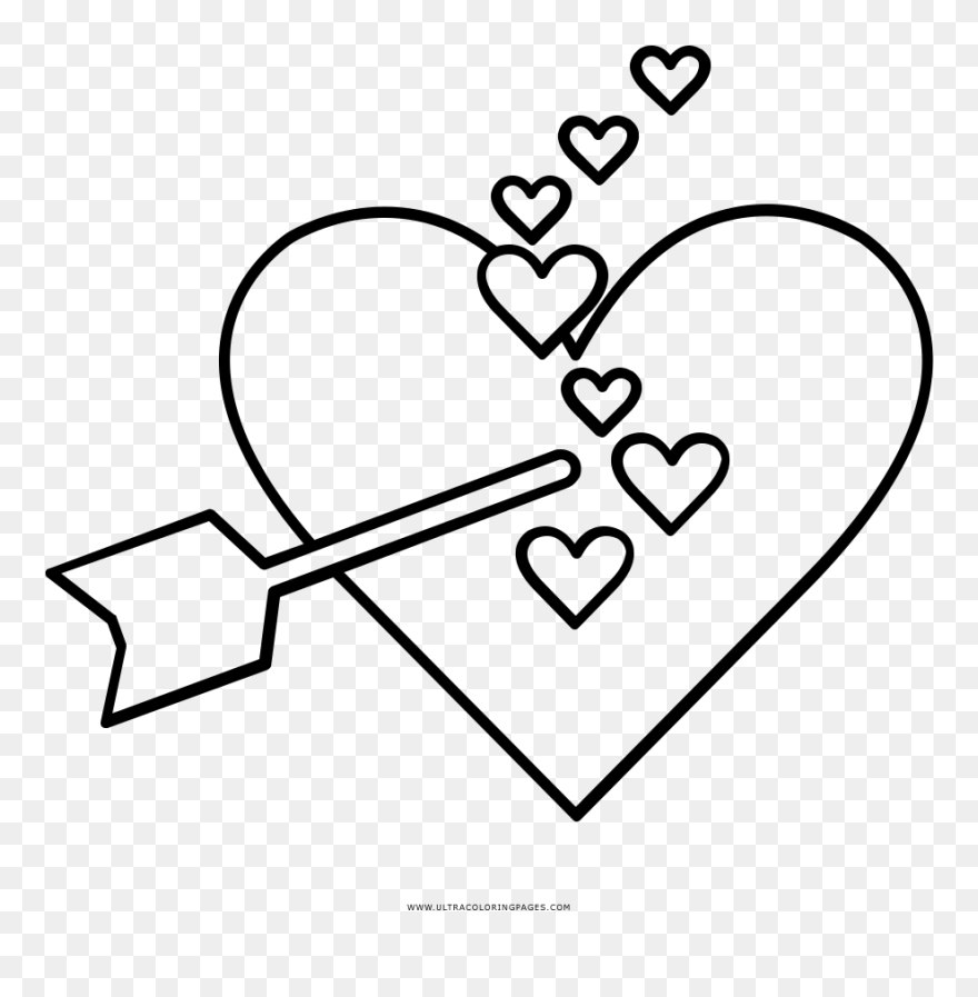 Printable Arrow Through The - Drawing Clipart