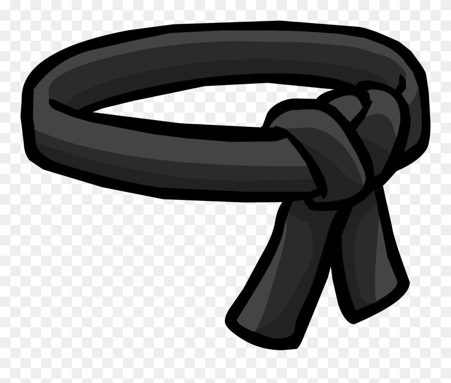Karate Clipart Green Belt, Karate Green Belt Transparent - Black Ninja Belt - Png Download