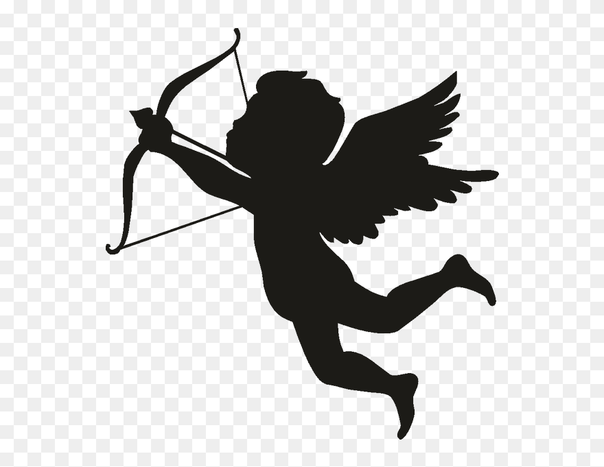 Cupid Silhouette Vector Graphics Image Clip Art - Cupid Silhouette Png Transparent Png