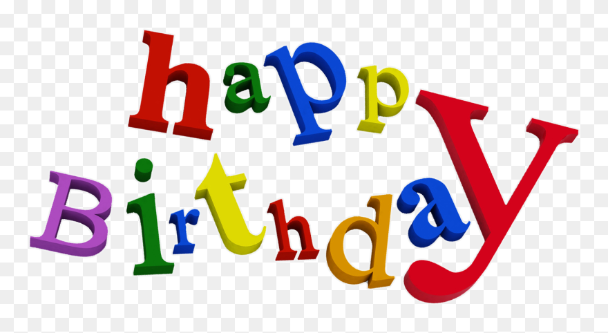 Words Clipart Happy Birthday - Transparent Happy Birthday .png