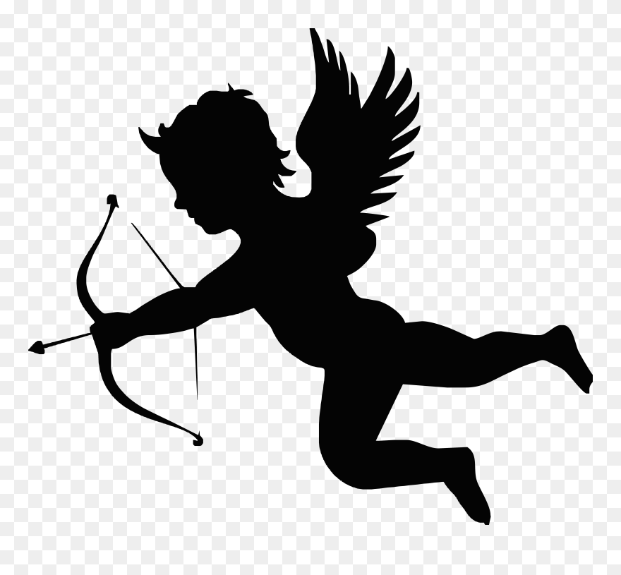 Cupid Arrow Love Illustration - Cupid Shooting Arrow Clipart