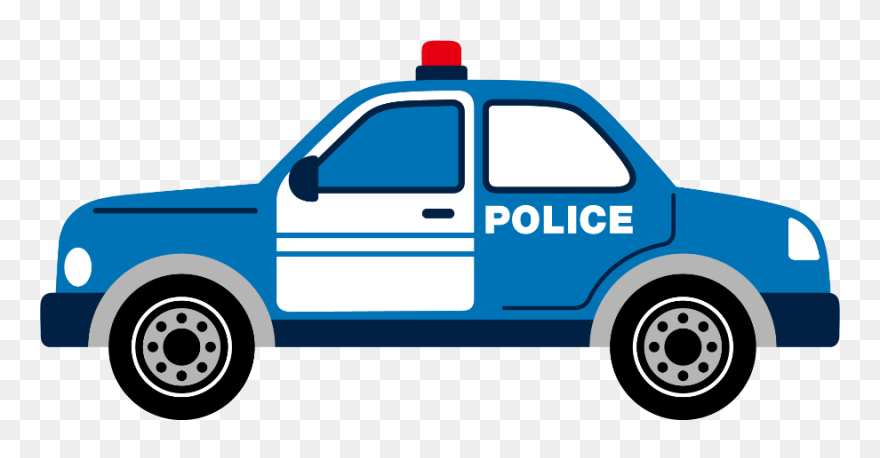 Blue Police Car Clipart - Png Download