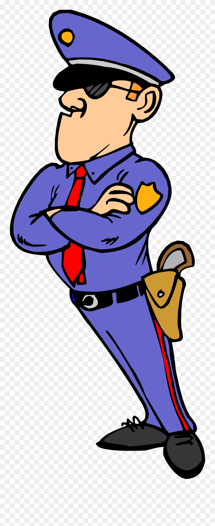Policeman Clipart Cartoon, Policeman Cartoon Transparent - Clipart Security - Png Download