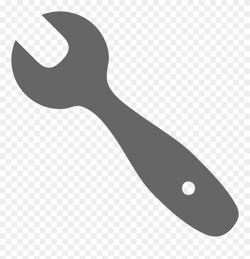 Spanners Adjustable Spanner Socket Wrench Clip Art - Wrench Clipart Grey - Png Download