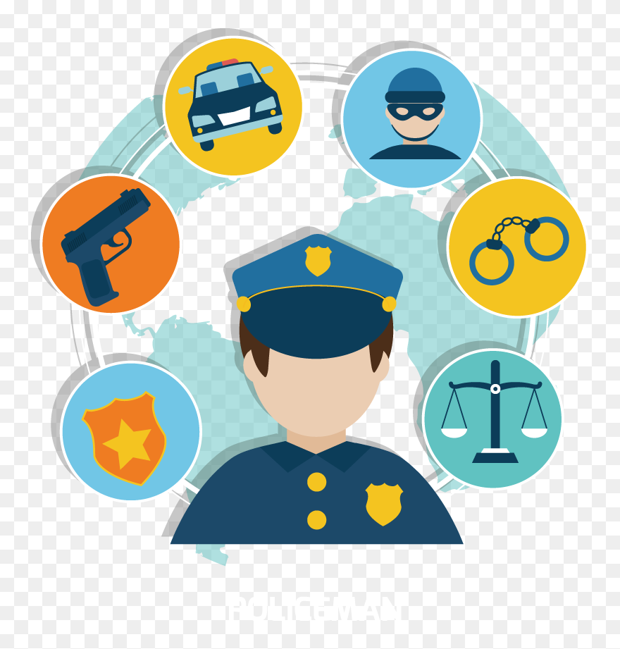 Police Officer Security Guard - Vector Free Security Guard Clipart