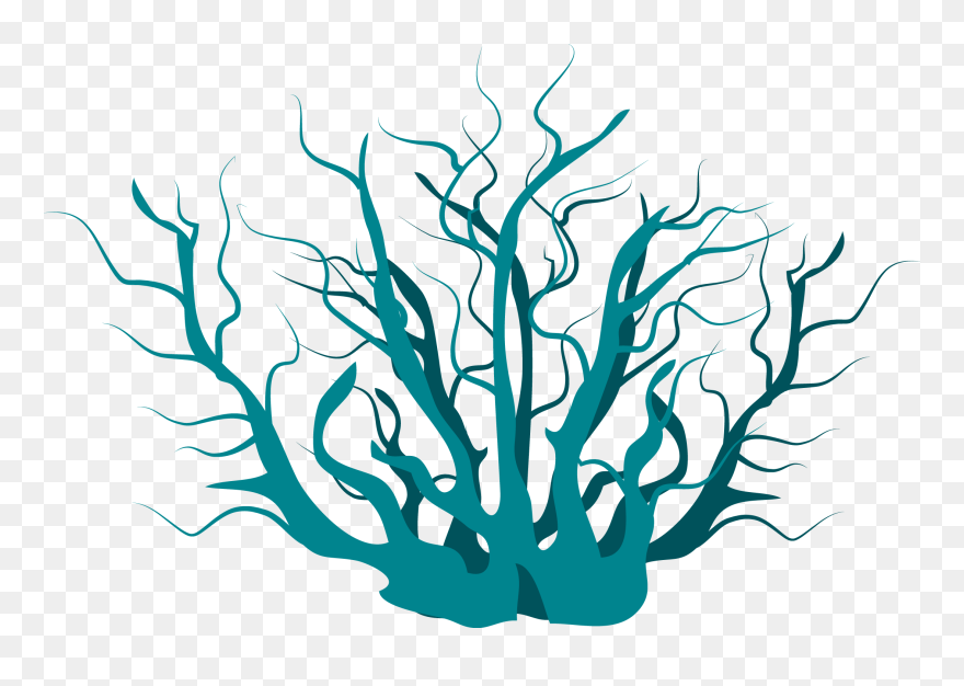 Seaweed Clipart Grass Root - Blue Seaweed Png Transparent Png