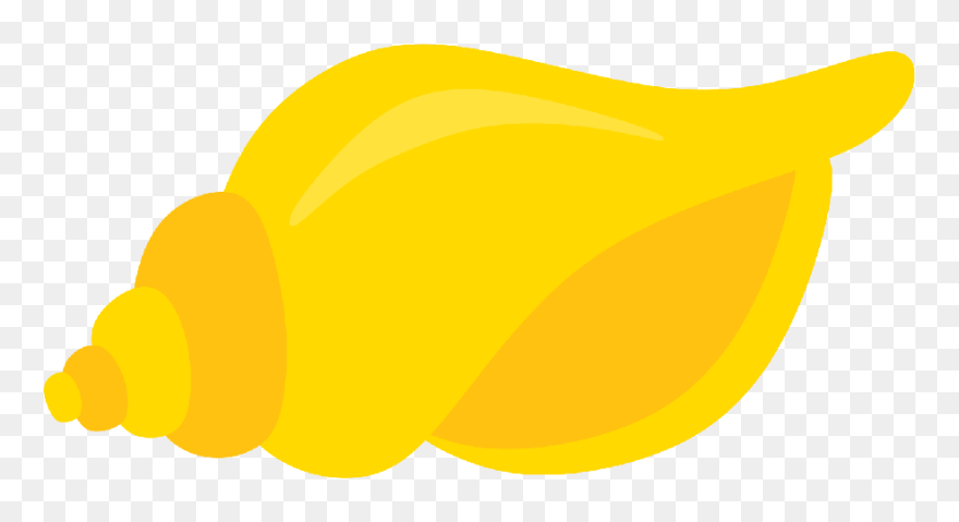 Seaweed Clipart Yellow - Yellow Seashell Clipart - Png Download