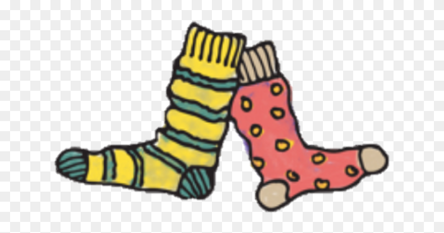 Sock Clip Mismatched, Picture - Mismatched Socks Clipart - Png Download