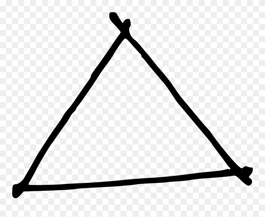Triangle Midpoint Snap Clipart, Vector Clip Art Online, - Sketch Of A Triangle - Png Download