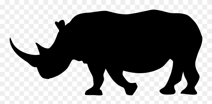 Rhinoceros Silhouette Clip Art - Rhinoceros Silhouette Png Transparent Png