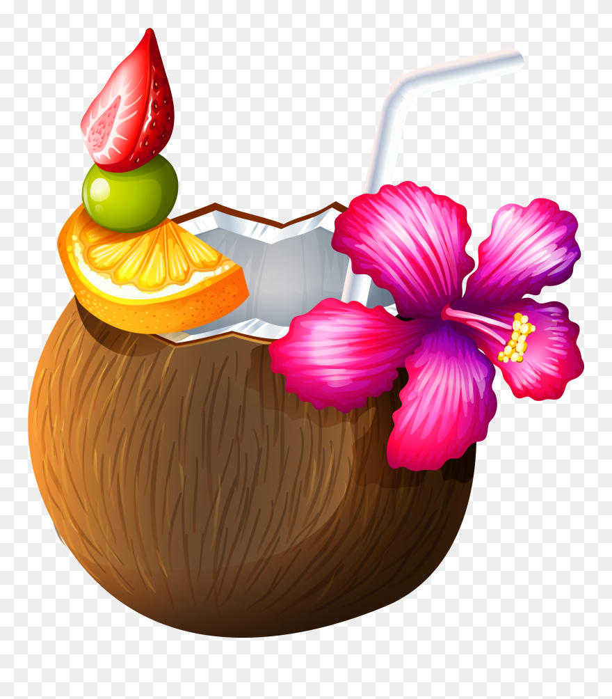 Coconut Drink Clipart 3 By Joshua - Hawaiian Coconut Png Transparent Png