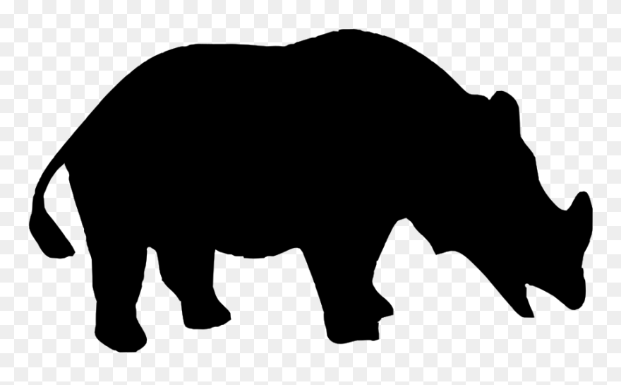Black Rhinoceros Rhino Rhino Clip Art - One Horn Rhino Png Transparent Png