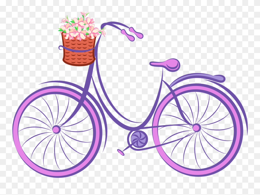 Clipart Bicycle Purple Bike, Clipart Bicycle Purple - Purple Bicycle Clipart - Png Download