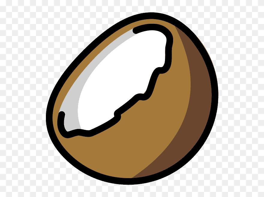 Coconut Emoji Clipart - Circle - Png Download