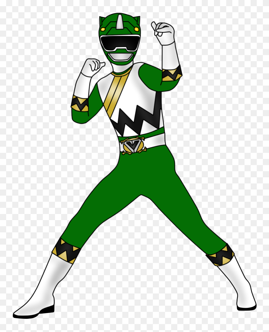 Image - Green Power Ranger Cartoon Clipart