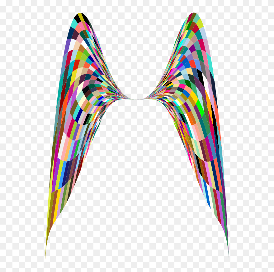 Colorful Geometric Angel Wings - Angel Wings Vector Png Colorful Clipart