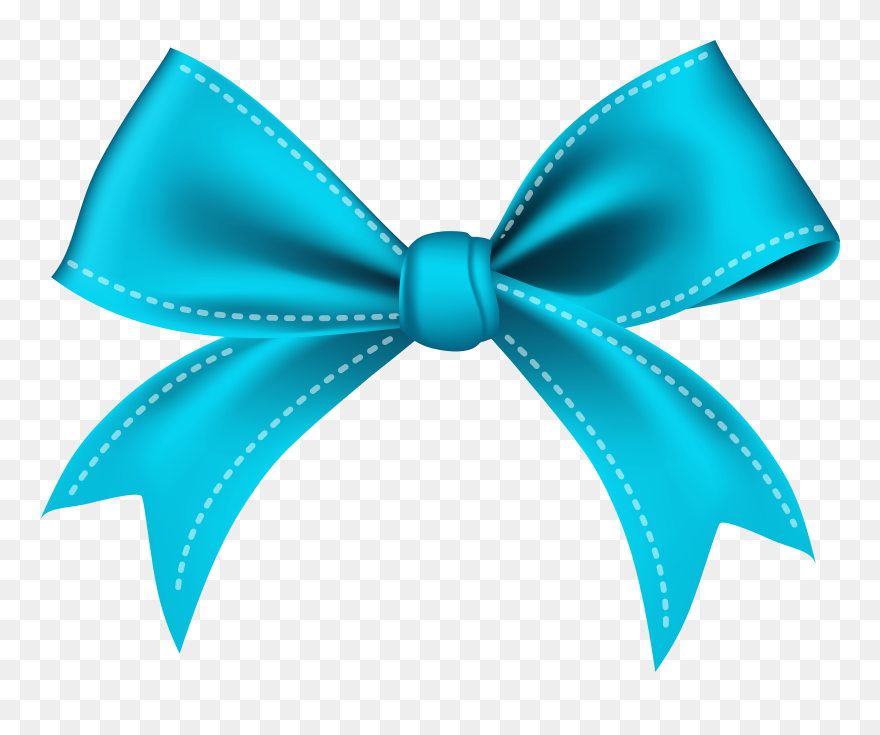 Ribbon Blue Bow Tie Clip Art - Png Download