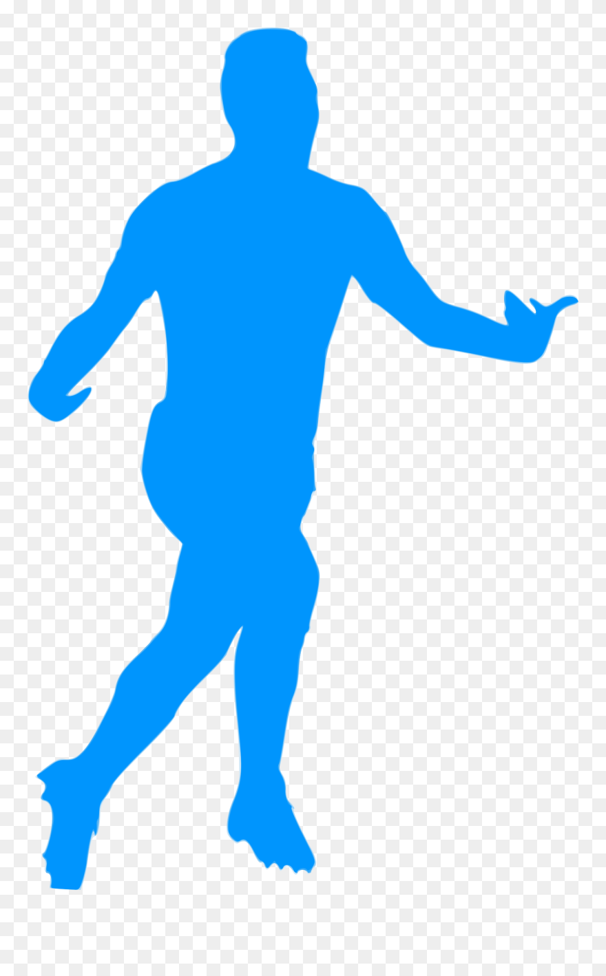Silhouette Sport Clip Art - Soccer Player Blue Clip Art - Png Download