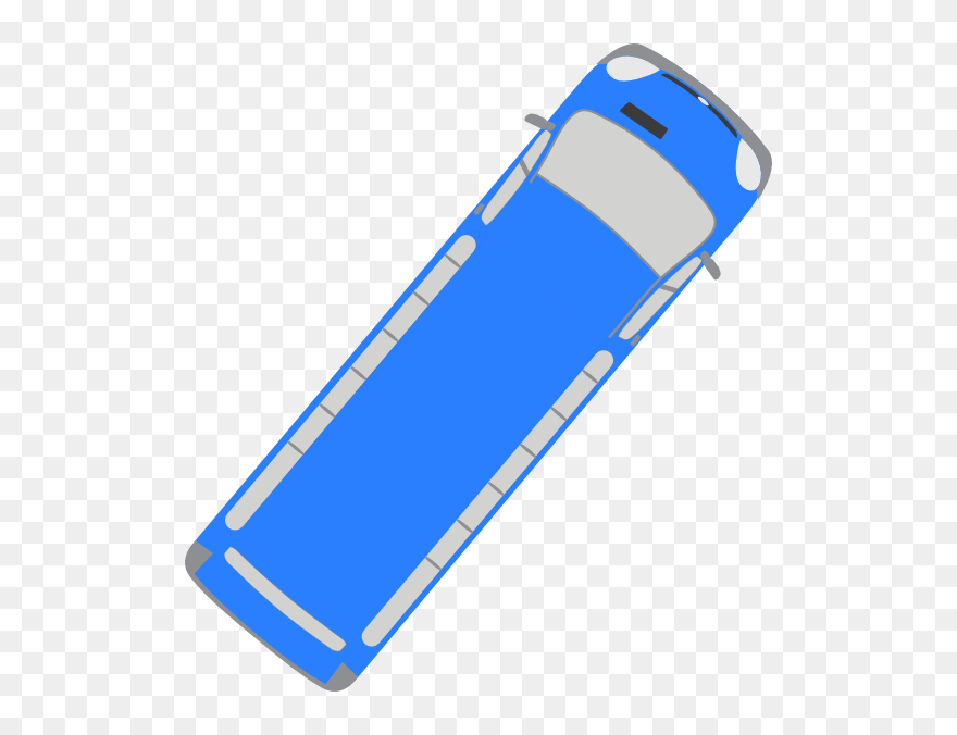 Transparent Plan Clipart - Bus Png Top View
