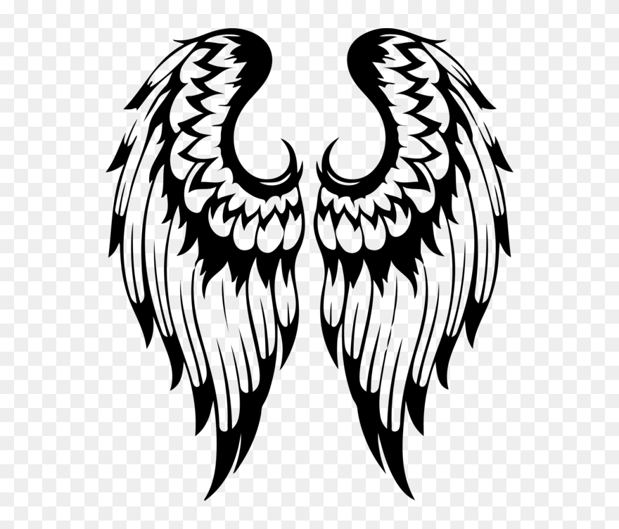 Download Silhouette Angel Wings Decal Clipart (5283798) PinClipart