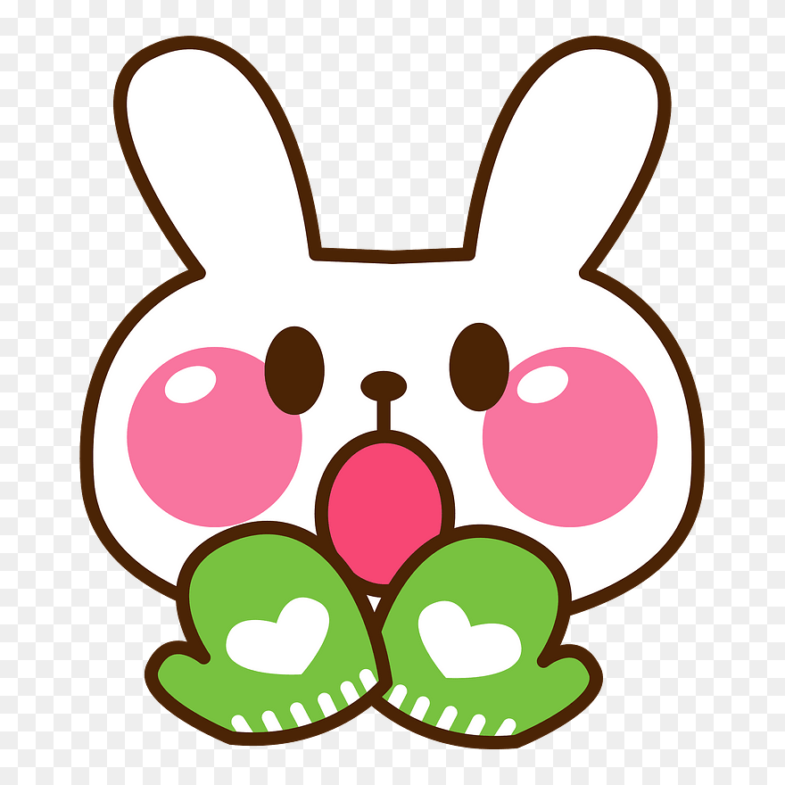 Rabbit In Gloves Clipart - Png Download