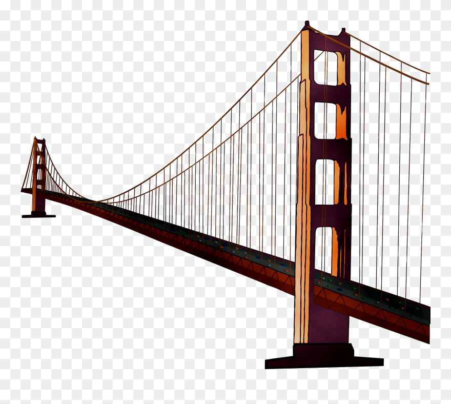 Golden Gate Bridge Suspension Bridge Image Clip Art - Golden Gate Bridge - Png Download