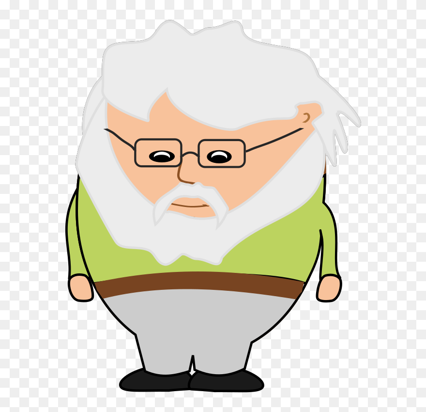 Grandfather, Man, Grandpa, Spectacles, Person, Aged - Old Man Clip Art - Png Download