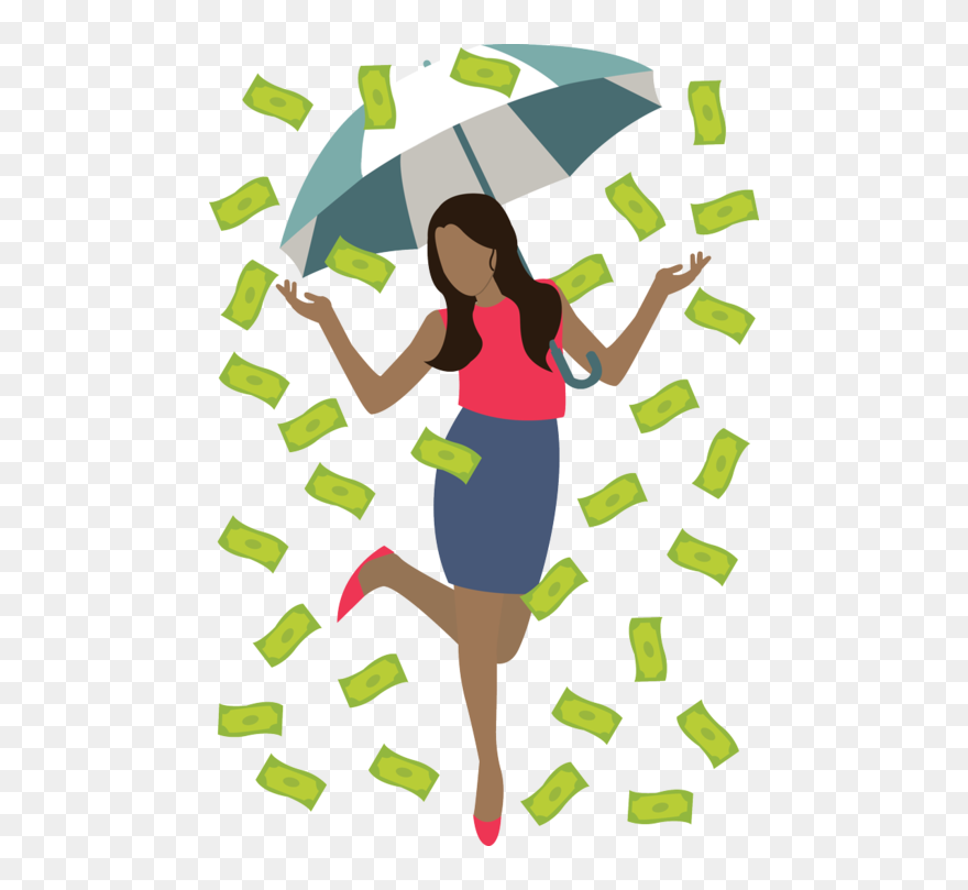 Ladies, Show Me The Money - Transparent Money Shower Clipart