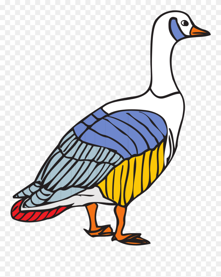 Colorful Goose Svg Clip Arts - Colorful Goose - Png Download