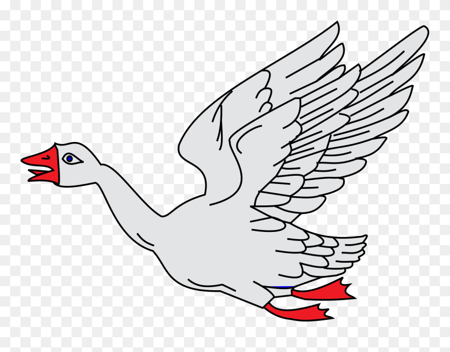 Geese Clip Art Flying - Png Download